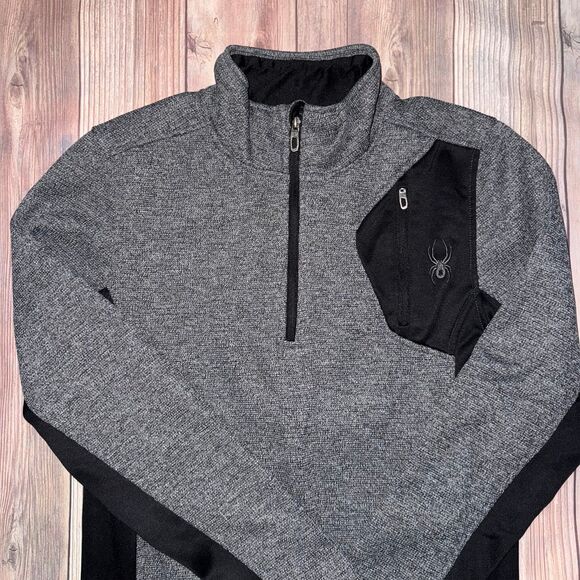 SPYDER Men’s Bandit Half-Zip Stryke Fleece Pullover Jacket - Picture 2 of 8